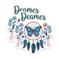 (2 Pack) Dreamcatcher Butterfly Stickers - Artistic Dreamcatcher Decals - Floral Butterfly Stickers - 5" On Longest Side - Sticks to Smooth Flat Surfaces - Made in USA - BMCS6430