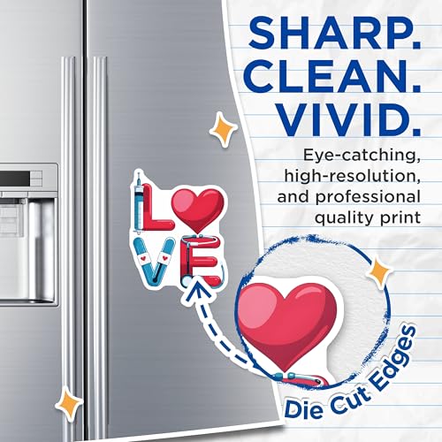 (2 Pack) Love Nurse Magnets - Healthcare Magnets - Medical Professional Appreciation Magnets - Nurse Office Decor Magnets - 5" On Longest Side - for Cars, Fridges, Toolboxes - Made in USA - MAG7205