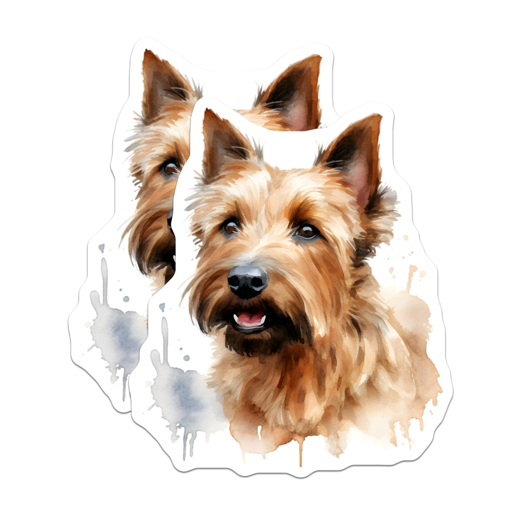 (2 Pack) Watercolor Terrier Dog Magnets - Scruffy Dog Art Fridge Decor - Dog Mom Pet Lover Kitchen Magnets - 5 Inches On Longest Side - Thick Durable Magnet - Made in USA - MAG28340