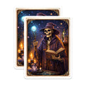 (2 Pack) Skeletal Wizard Magnets - Halloween Home Decor - Fantasy Art - 5" On Longest Side - Premium Magnet - for Cars, Refrigerators, Toolboxes, Lockers - Made in USA - MAG15929