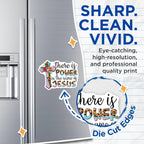 (2 Pack) Power in The Name of Jesus Magnets - Faith Magnet - Religious Decorative Magnet - Inspirational Magnet for Home - 5" On Longest Side - for Cars, Fridges, Toolboxes - Made in USA - MAG5634