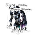 (2 Pack) Strong Woman Stickers - 5" On Longest Side - Sticks to Smooth Flat Surfaces - Made in USA - BMCS9233 - BMCS9233