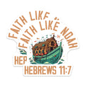 (2 Pack) Noahs Ark Refrigerator Magnets - Faith Like Noah Hebrews 11 7 - Christian Bible Art - 5 Inches On Longest Side - Thick Durable Magnet - Made in USA - MAG29466