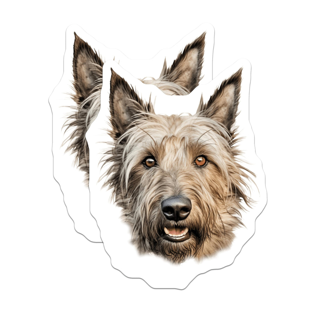 (2 Pack) Scruffy Dog Magnets - Terrier Dog Lover - Animal Fridge Decor - Pet Owner Kitchen Accessories - 5 Inches On Longest Side - Thick Durable Magnet - Made in USA - MAG28236