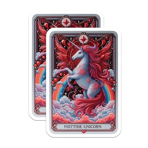 (2 Pack) Fantasy Unicorn Magnet - 5" On Longest Side - Sticks to Smooth Flat Surfaces - Made in USA - MAG10105