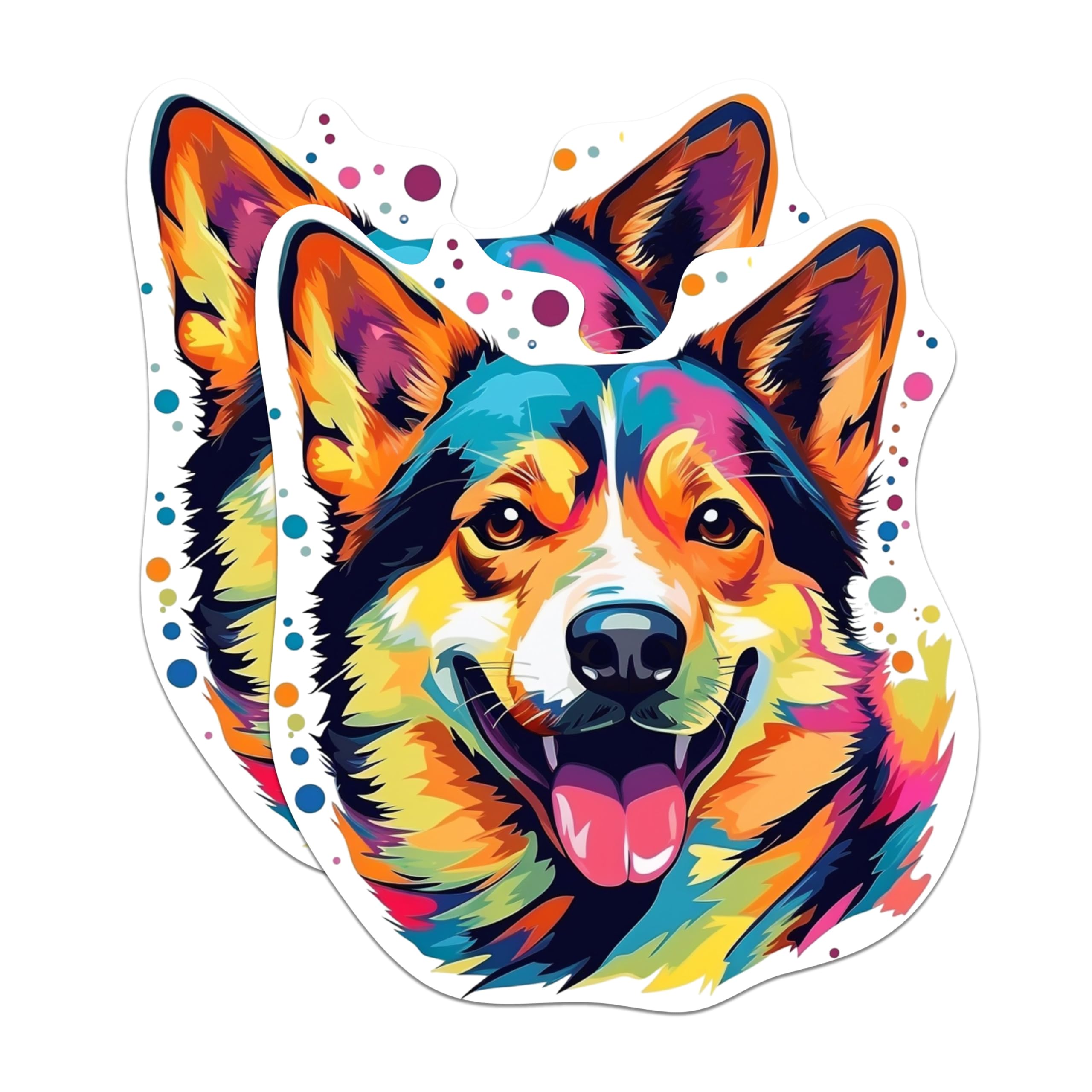 (2 Pack) Shiba Inu Dog Breed Magnets - 5 Inches On Longest Side - Choose from Over 100 Dog Breeds - for Cars, Refrigerators, Toolboxes - Made in USA - MAG1950