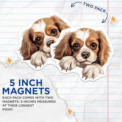 (2 Pack) Animal Fridge Decor Magnet - 5" On Longest Side - Sticks to Smooth Flat Surfaces - Made in USA - MAG10191
