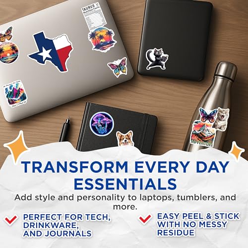 (3 Pack) Psychedelic Mushroom Decals - Neon Fungi Stickers - Laptop Hydroflask Decals- 3 Inches On Longest Side - Easy Peel & Apply - Made in USA - 3MCS5812
