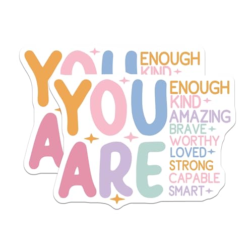 (2 Pack) Motivational Quote Magnets - Positive Affirmation Magnets - Inspirational Words Magnets - 5" On Longest Side - for Cars, Refrigerators, Toolboxes, Lockers - Made in USA BMCS3085
