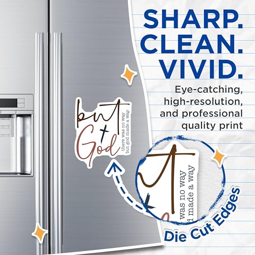 (2 Pack) Inspirational Magnets - Motivational Quotes - Christian Decor - Positive Messages - Faith Based Magnets - 5" On Longest Side - for Cars, Fridges, Toolboxes - Made in USA - MAG6692