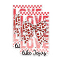 (2 Pack) Love Like Jesus Stickers - Inspirational Love Stickers - Christian Faith Stickers - 5" On Longest Side - Sticks to Any Smooth Flat Surface - Made in USA - BMCS3030