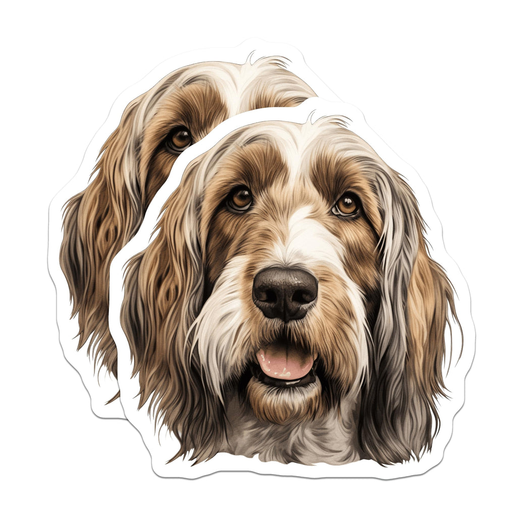 (2 Pack) Basset Griffon Vendeen Magnets - Scruffy Dog Breed Art - Hound Lover Decor - 5 Inches On Longest Side - Thick Durable Magnet - Made in USA - MAG23277