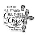 (2 Pack) Christian Quote Magnets - Philippians 4:13 - Religious Scripture Magnets - 5" On Longest Side - Premium Magnet - for Cars, Refrigerators, Toolboxes, Lockers - Made in USA - MAG16659