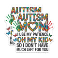 (2 Pack) Autism Mom Magnets - Colorful Puzzle Piece Awareness Art - Funny Patience Quote - Neurodiversity Parent Support - 5 Inches On Longest Side - Thick Durable Magnet - Made in USA - MAG20721