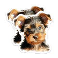 (2 Pack) Yorkie Puppy Magnets - Cute Yorkshire Terrier Dog - Pet Lover Fridge Decor for Dog Moms - 5 Inches On Longest Side - Thick Durable Magnet - Made in USA - MAG30693