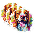 (3 Pack) Spaniel Decals - Colorful Dog Decal - Laptop Decal - 3 Inches On Longest Side - Easy Peel & Apply - Made in USA - 3MCS0848