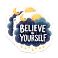 (2 Pack) Believe in Yourself Magnets - Inspirational Affirmation - Celestial Decor Dreamer - 5 Inches On Longest Side - Thick Durable Magnet - Made in USA - MAG39832