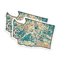 (2 Pack) Washington State Magnets - Abstract Art Fridge Magnets - Home Decor Souvenir - 5" On Longest Side - Premium Magnet - for Cars, Refrigerators, Toolboxes, Lockers - Made in USA - MAG18621