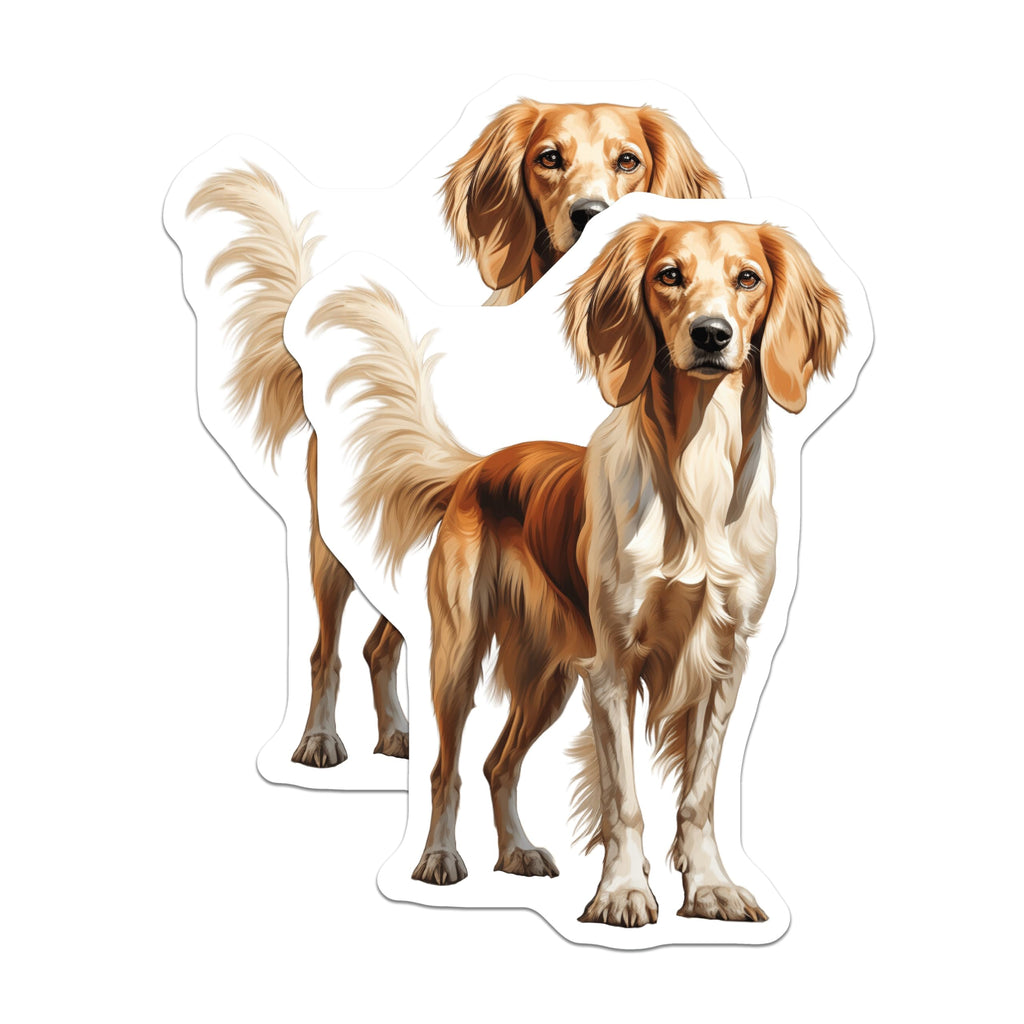 (2 Pack) Brown Spaniel Dog Magnets - Pet Lover Decor - Dog Mom Accessory - Animal Art Fridge - 5 Inches On Longest Side - Thick Durable Magnet - Made in USA - MAG28384