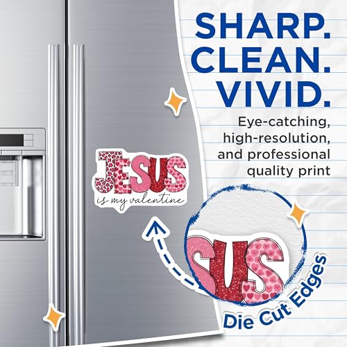 (2 Pack) Jesus is My Valentine Magnets Magnets - Inspirational Christian Decor - Valentine's Day Faith - 5" On Longest Side - Made in USA - Sticks to Refrigerators & Metal Surfaces - MAG8925