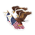 (2 Pack) Bald Eagle Magnets - American Flag - Patriotic Decor - USA Eagle Art - 5" On Longest Side - for Cars, Fridges, Toolboxes - Made in USA - MAG7262