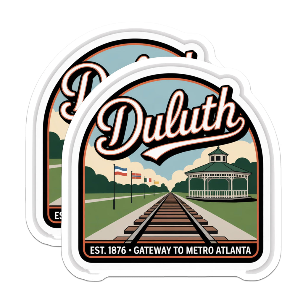 (2 Pack) Duluth Georgia Magnets - Metro Atlanta - Travel Souvenir - 5" On Longest Side - Premium Magnet - for Cars, Refrigerators, Toolboxes, Lockers - Made in USA - MAG18113
