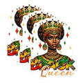 (3 Pack) Black Queen Decals - African Queen - Laptop Decals - 3 Inches On Longest Side - Easy Peel & Apply - Made in USA - 3MCS6620