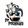 (2 Pack) Funny Coffee Stickers - Pothead Stickers - Coffee Lover Decal for Laptop or Water Bottle - 5" On Longest Side - Sticks to Any Smooth Flat Surface - Made in USA - BMCS3284