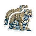 (2 Pack) Leopard Jaguar Magnets - Exotic Wild Cat Decor - Spotted Animal Print Art - 5 Inches On Longest Side - Thick Durable Magnet - Made in USA - MAG21958