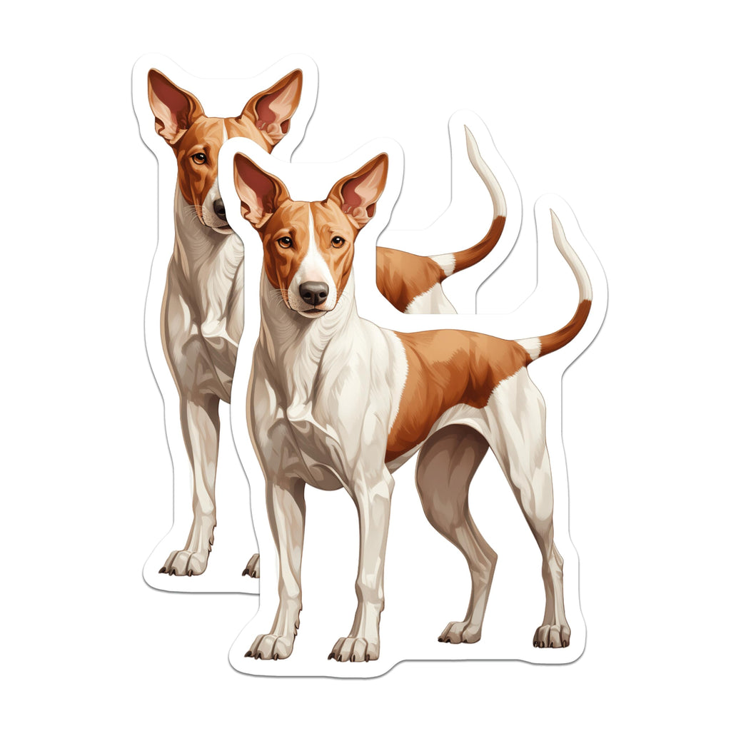(2 Pack) Basenji Dog Magnets - Realistic Canine Art - Pet Owner Accessory - Dog Mom Decor - 5 Inches On Longest Side - Thick Durable Magnet - Made in USA - MAG25125