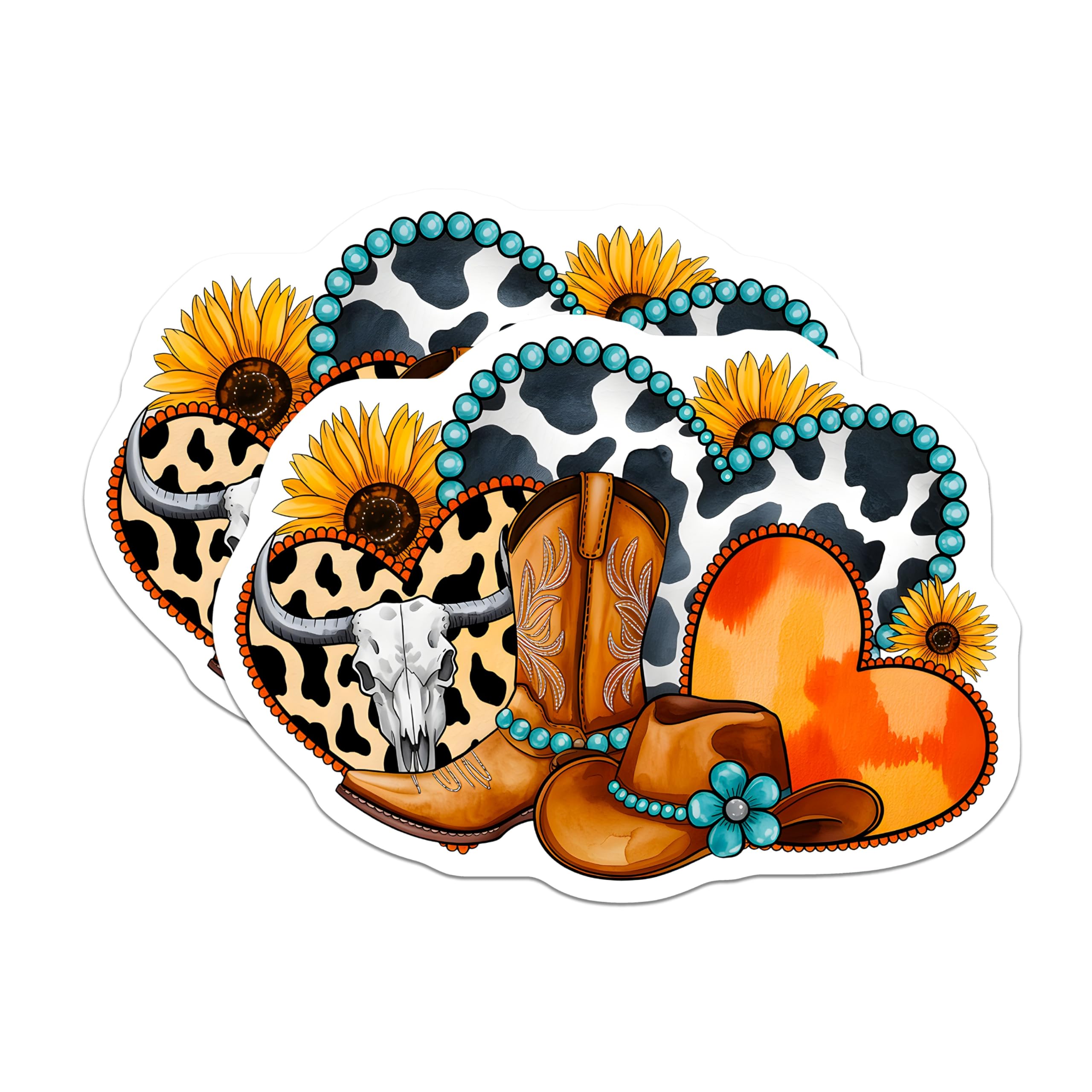 (2 Pack) Western Cowgirl Magnets - Rodeo Farmhouse Decor - Boho Kitchen Fridge Accessories - 5 Inches On Longest Side - Thick Durable Magnet - Made in USA - MAG29268