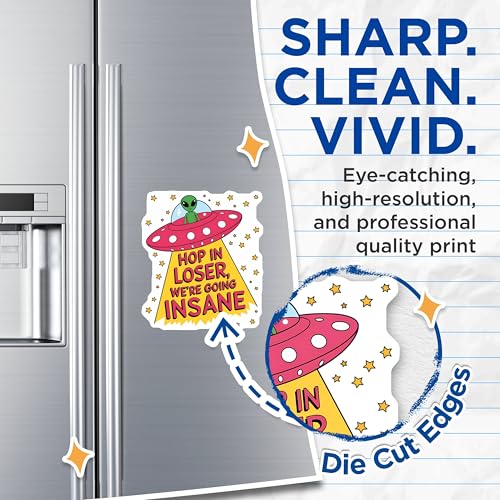 (2 Pack) Funny Quote Magnet - Outer Space - 5" On Longest Side - Sticks to Smooth Flat Surfaces - Made in USA - MAG9621