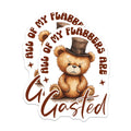 (2 Pack) All of My Flabbers are Gasted Magnets - Cute Bear Magnets - Funny Quote Magnets - 5" On Longest Side - for Cars, Fridges, Toolboxes - Made in USA - MAG4240
