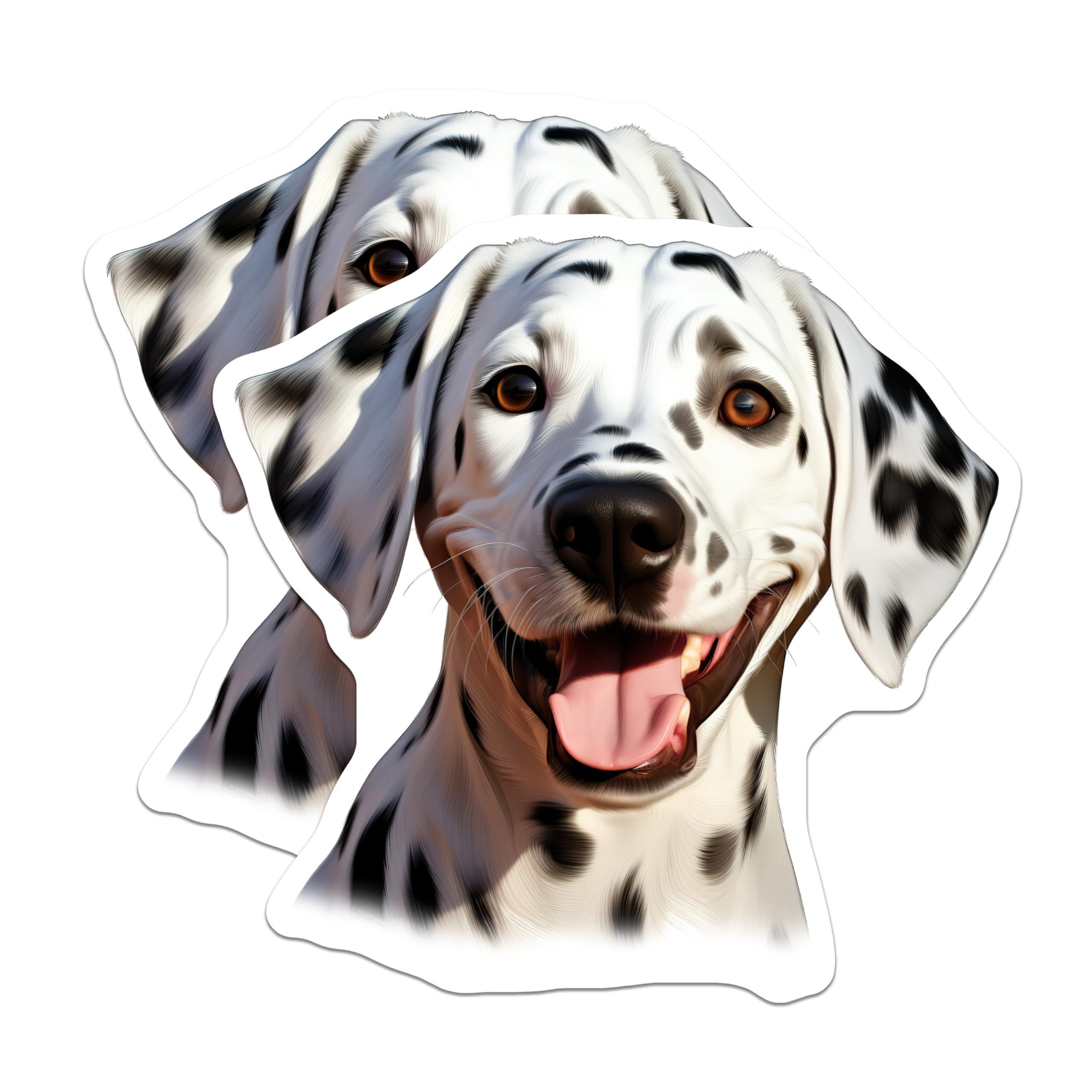(2 Pack) Dalmatian Dog Magnets - Happy Smiling Dog Refrigerator Magnets - Pet Lover Kitchen Decor for Dog Moms - 5 Inches On Longest Side - Thick Durable Magnet - Made in USA - MAG30009