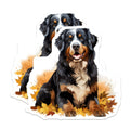 (2 Pack) Bernese Mountain Dog Magnets - Dog Lover Decor - Autumn Fall Fridge Magnet - 5 Inches On Longest Side - Thick Durable Magnet - Made in USA - MAG26374