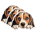 (3 Pack) Beagle Decals - Cute Puppy Stickers - Dog Breed Art - 3 Inches On Longest Side - Easy Peel & Apply - Made in USA - 3MCS8618