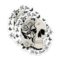 (2 Pack) Skull Floral Magnets - Gothic Decor - Motivational Quote Home Decor - 5" On Longest Side - for Cars, Fridges, Toolboxes - Made in USA - MAG7390