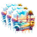 (3 Pack) California Decals - Golden Gate Bridge - Laptop Decal - San Francisco Decals- 3 Inches On Longest Side - Easy Peel & Apply - Made in USA - 3MCS5664