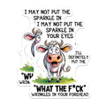 (2 Pack) Funny Cow Magnets - Sarcastic Quote - Rude Humor Fridge Magnets - 5" On Longest Side - Premium Magnet - for Cars, Refrigerators, Toolboxes, Lockers - Made in USA - MAG14920