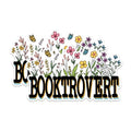 (2 Pack) Booktrovert Stickers - Book Lover Floral Stickers - Botanical Reading Stickers - 5" On Longest Side - Sticks to Any Smooth Flat Surface - Made in USA - BMCS2866