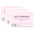 (3 Pack) Self Reminder Decals - Growth Takes Time - Motivational Decals - 3 Inches On Longest Side - Easy Peel & Apply - Made in USA - 3MCS7091