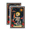 (2 Pack) Lotion of Protection Design Magnet - Cosmic Skeleton Art - 5" On Longest Side - Sticks to Smooth Flat Surfaces - Made in USA - MAG10009