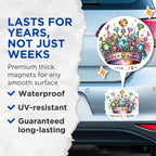 (2 Pack) Daughter of King Magnets - Christian Crown Magnet - Religious Home Decor - 5" On Longest Side - Premium Magnet - for Cars, Refrigerators, Toolboxes, Lockers - Made in USA - MAG15413