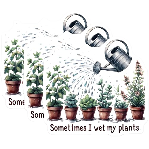 (3 Pack) Funny Plant Decals - Gardening Quote - Laptop Decals - 3 Inches On Longest Side - Easy Peel & Apply - Made in USA - 3MCS4861