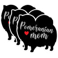 (3 Pack) Pomeranian Mom Decals - Dog Lover - Laptop Decals - 3 Inches On Longest Side - Easy Peel & Apply - Made in USA - 3MCS1382