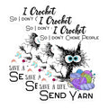 (3 Pack) Crochet Decals - Funny Crochet Lover - I Crochet So I Don't Choke People Laptop Decals - 3 Inches On Longest Side - Easy Peel & Apply - Made in USA - 3MCS2157