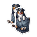 (2 Pack) Cute Dog Magnets - Australian Shepherd Art Magnet - Fun Animal ation for Home or Office - Pet Lover - 5" On Longest Side - for Cars, Fridges, Toolboxes - Made in USA - MAG3814