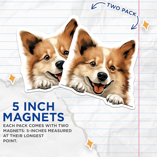 (2 Pack) Animal Lover Magnet - Pet Owner - Cute Kitchen Decor - 5" On Longest Side - Sticks to Smooth Flat Surfaces - Made in USA - MAG10197