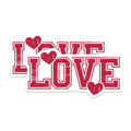 (2 Pack) Love Heart Magnets - Red Hearts - Valentine's Decor - 5" On Longest Side - Premium Magnet - for Cars, Refrigerators, Toolboxes, Lockers - Made in USA - MAG15676