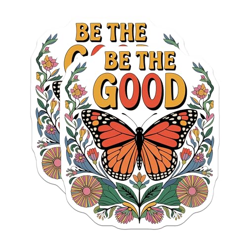(2 Pack) Be The Good Magnets - Motivational Decorative - Butterfly Design - 5" On Longest Side - for Cars, Fridges, Toolboxes - Made in USA - MAG6961